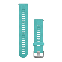 Garmin Armband med snäppspänne, turkost silikonarmband med spännen i rostfritt stål